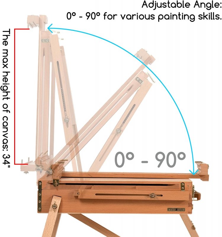 Meeden French easel with folding legs - Staffelier