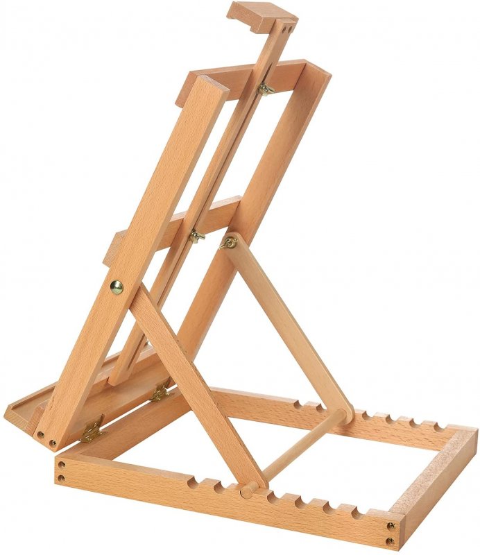 Meeden Heavy-Duty Tabletop Studio H-Frame Wooden Easel - Staffelier