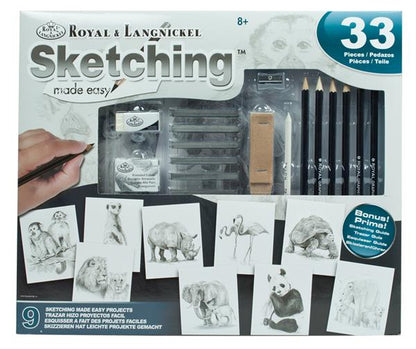 R&L Sketching Made Easy Animals Activity Pack - Kreative sæt til børn