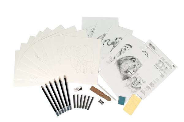 R&L Sketching Made Easy Animals Activity Pack - Kreative sæt til børn