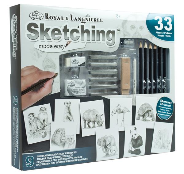 R&L Sketching Made Easy Animals Activity Pack - Kreative sæt til børn