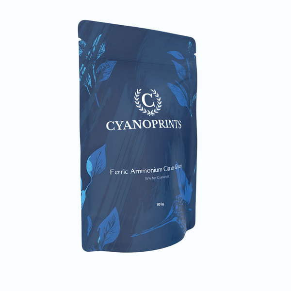 Ferric Ammonium Citrate Green 15% – Essential Cyanotype Chemical for Deep Blue Prints