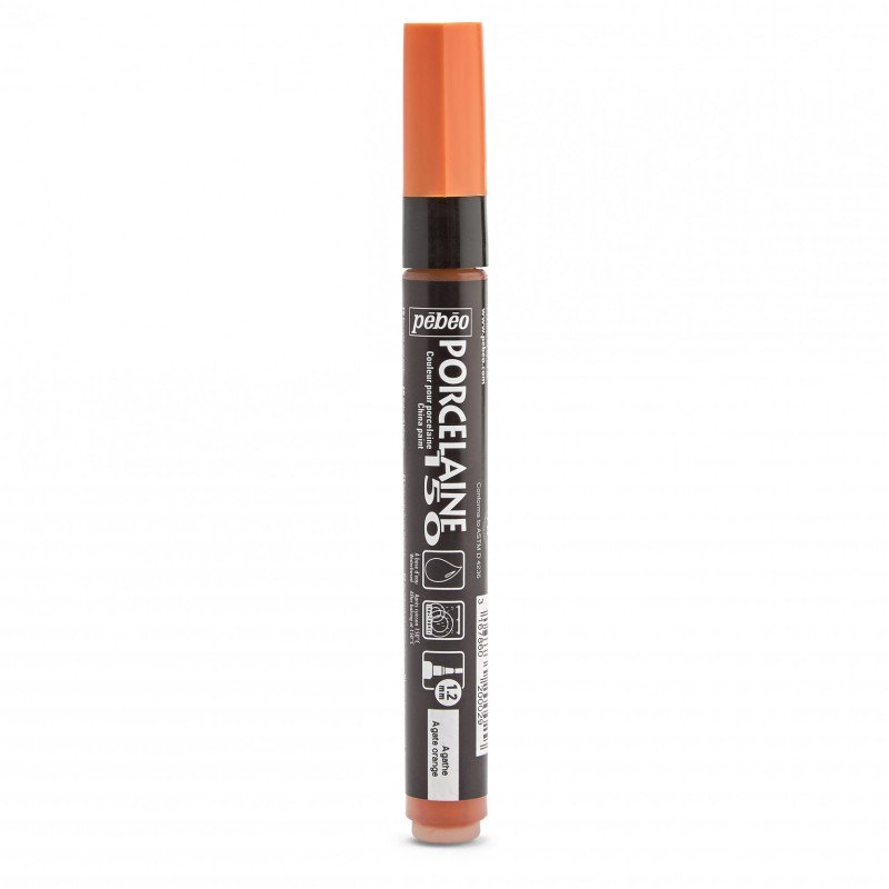 Pebeo Porcelaine 150 Marker Bullet Tip 1.2 mm - Agate oranssi - Lasi- ja posliinimaalit