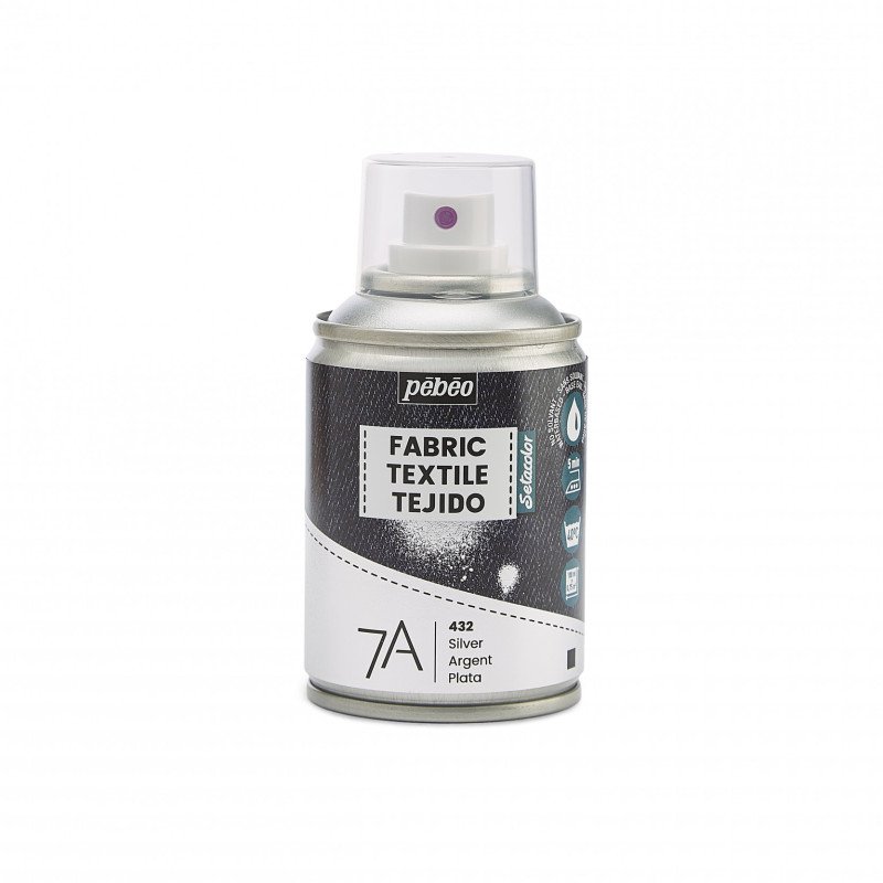 Pebeo 7A Textielspray 100 ml - argento - Colori per tessuti