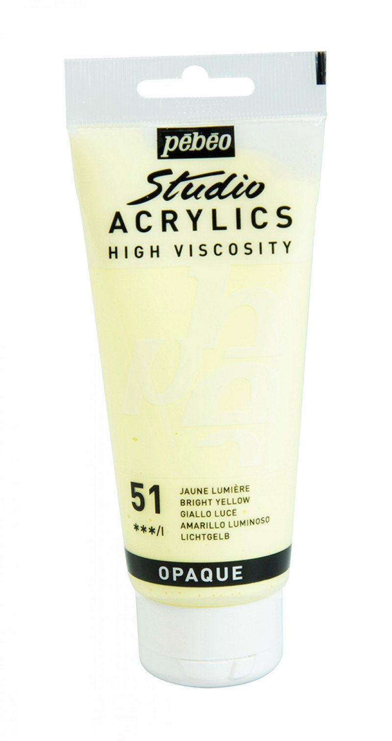 Pebeo Studio Acrylic paint 100 ml - 51 - Bright gul - Akrylfärg
