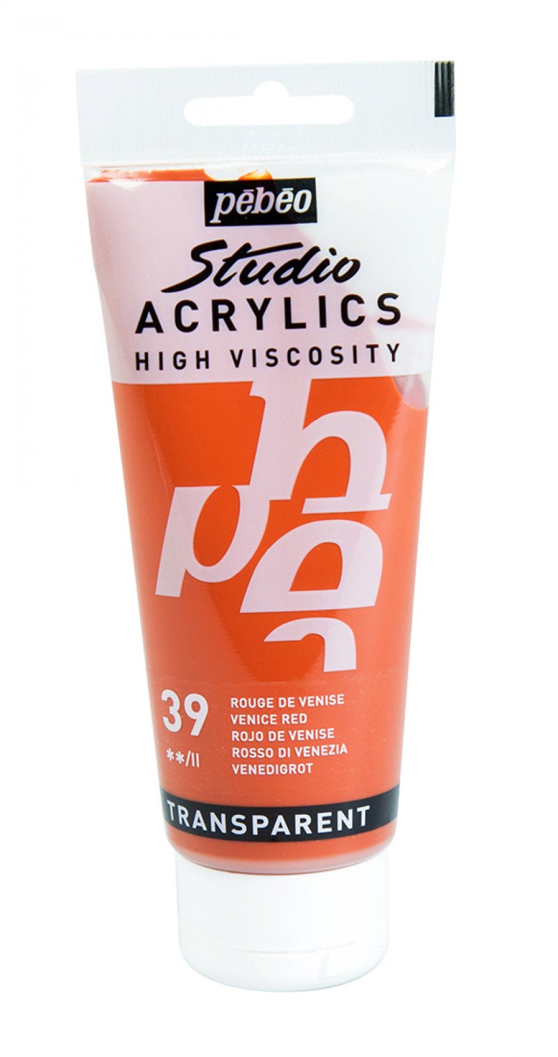 Pebeo Studio Acrylic paint 100 ml - 39 - Venetian röd - Akrylfärg