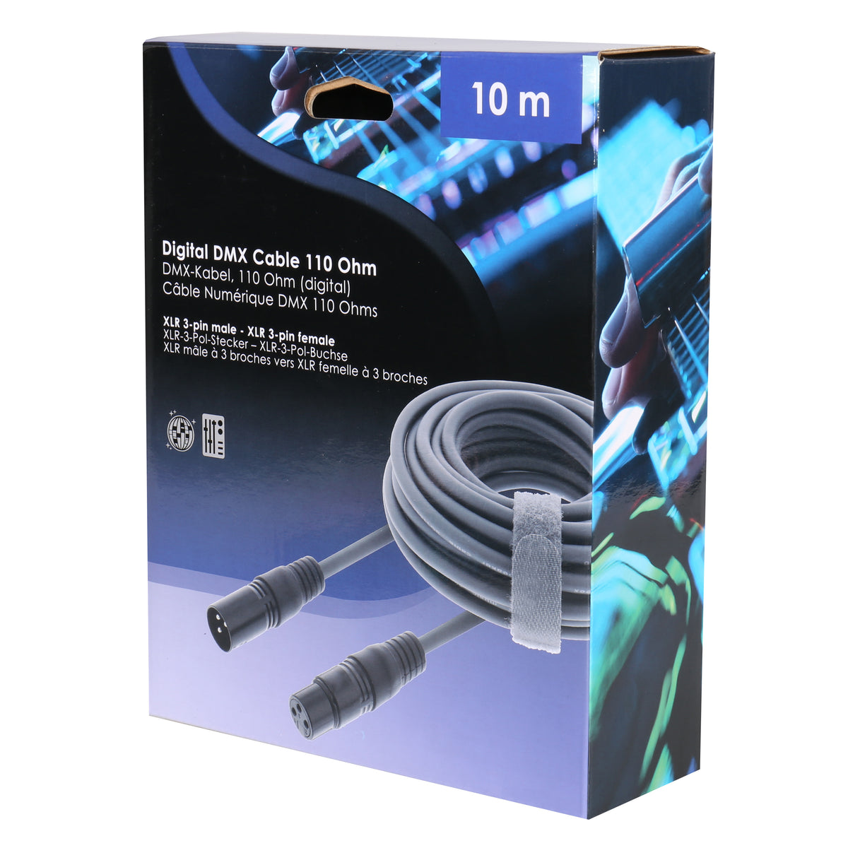 XLR Kabel 3-Pin XLR Han til Hun 10m — 4