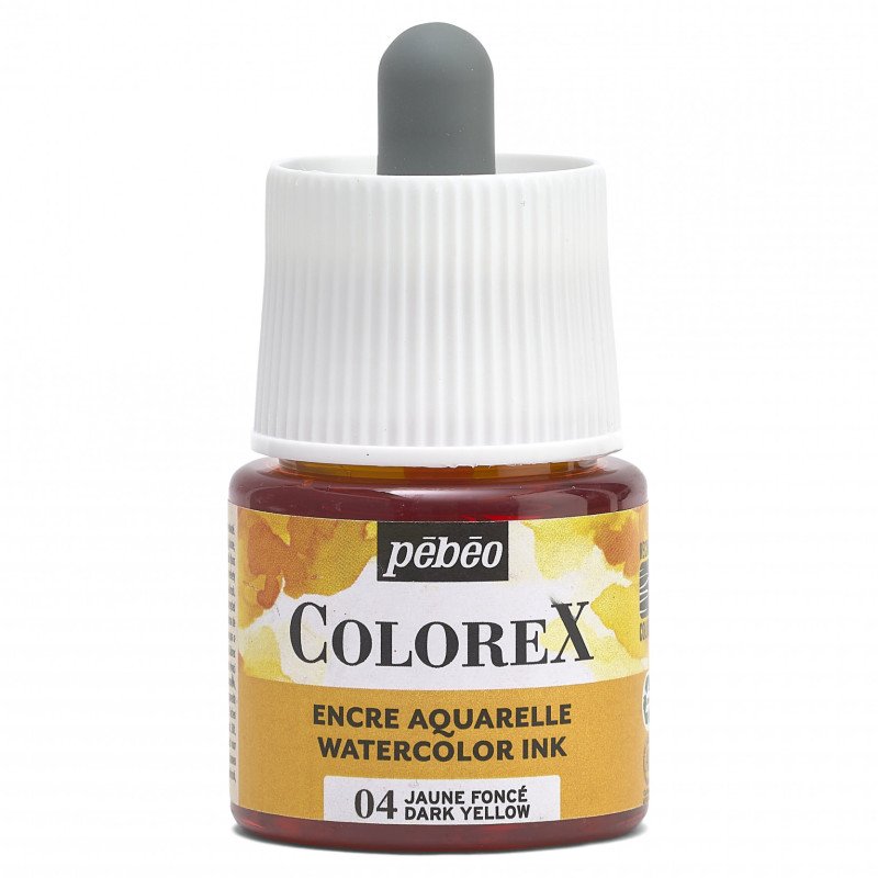 Pebeo Colorex Watercolour ink 45 ml - 04 - scuro giallo - Inchiostro