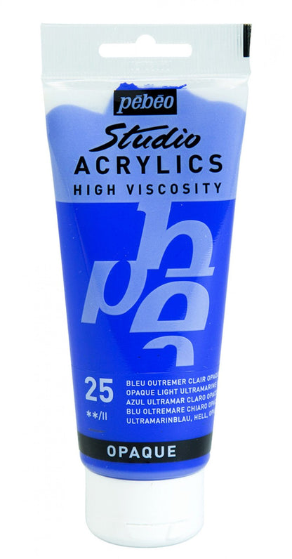 Pebeo Studio Acrylic paint 100 ml - 25 - täckande ljus ultramarinblå blå - Akrylfärg