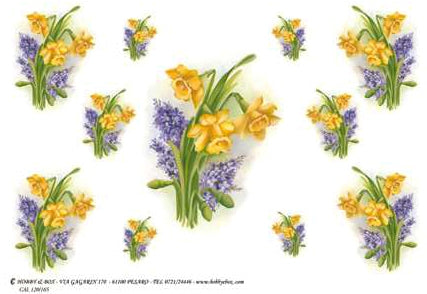 Hobby & Blu Cellulose Decoupage Paper 35 x 50 cm - Design 165 - Papir