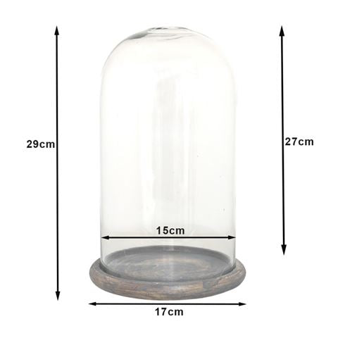 Clayre Eef Cloche 6GL3536 Transparent 17x29 cm — 2