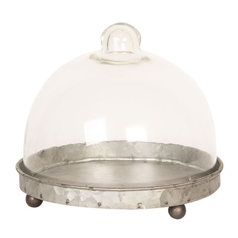Clayre Eef Cloche 6GL2492 Harmaa Läpinäkyvä 16x15 cm