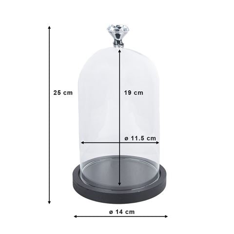 Clayre Eef 6GL2544 Glas Cloche Transparent 14x25 cm — 2