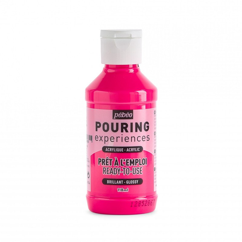 Pebeo Pouring Experiences Glanzend Acryl 118 ml - Fluorescent Roze