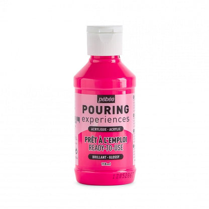 Pebeo Pouring Experiences Glanzend Acryl 118 ml - Fluorescent Roze