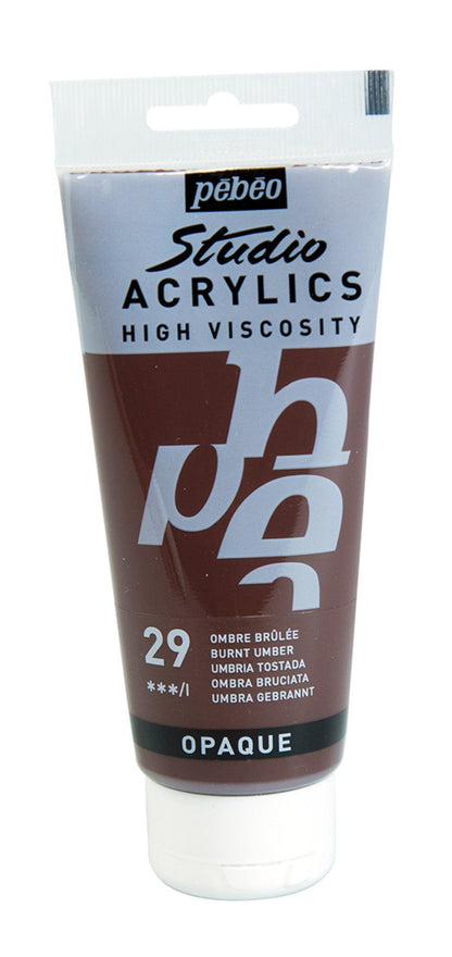 Pebeo Studio Acrylic paint 100 ml - 29 - Burnt umbra - Akrylfärg