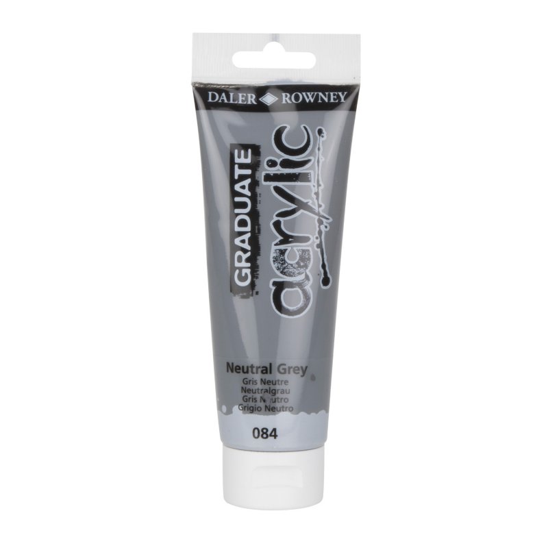 Daler-Rowney Graduate Acrylic Paint 120 ml - Neutral grå - Akrylmaling