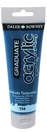 Daler-Rowney Graduate Acrylic Paint 120 ml - Phtalo turkis - Akrylmaling