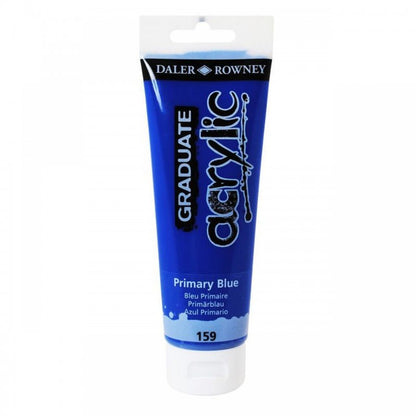 Daler-Rowney Graduate Acrylic Paint 120 ml - primær blå - Akrylmaling