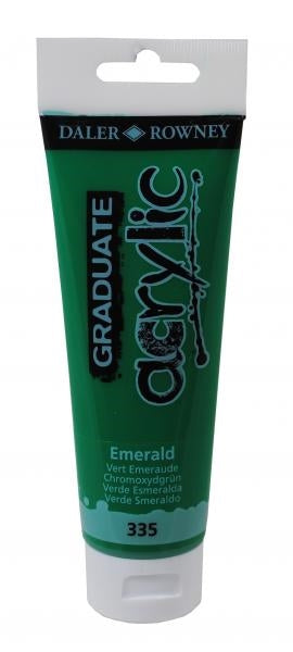 Daler-Rowney Graduate Acrylic Paint 120 ml - Emerald grøn - Akrylmaling