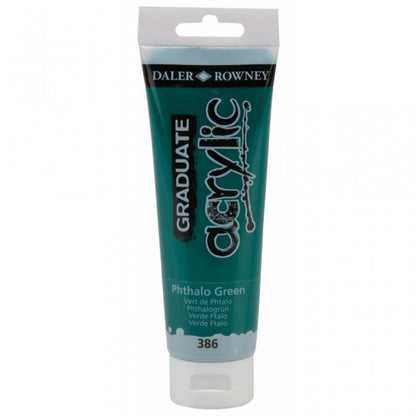 Daler-Rowney Graduate Acrylic Paint 120 ml - Phtalo grøn - Akrylmaling