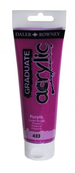 Daler-Rowney Graduate Acrylic Paint 120 ml - lilla - Akrylmaling