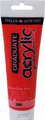 Daler-Rowney Graduate Acrylic Paint 120 ml - Cinnoberrød nuance - Akrylmaling