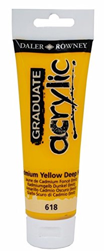 Daler-Rowney Graduate Acrylic Paint 120 ml - kadmium gul dyb - Akrylmaling