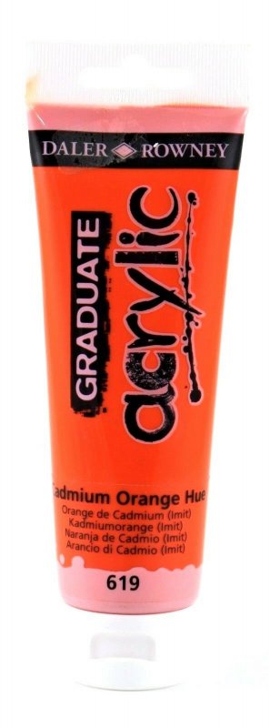 Daler-Rowney Graduate Acrylic Paint 120 ml - kadmium orange (nuance) - Akrylmaling