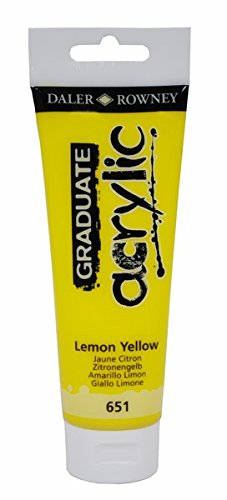 Daler-Rowney Graduate Acrylic Paint 120 ml - citrongul gul - Akrylmaling