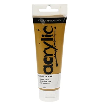 Daler-Rowney Graduate Acrylic Paint 120 ml - gul okker - Akrylmaling