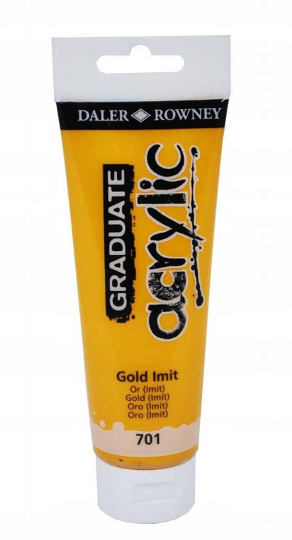 Daler-Rowney Graduate Acrylic Paint 120 ml - guld - Akrylmaling