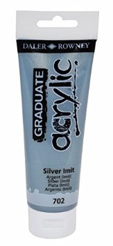 Daler-Rowney Graduate Acrylic Paint 120 ml - sølv - Akrylmaling