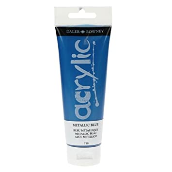 Daler-Rowney Graduate Acrylic Paint 120 ml - metallisk blå - Akrylmaling