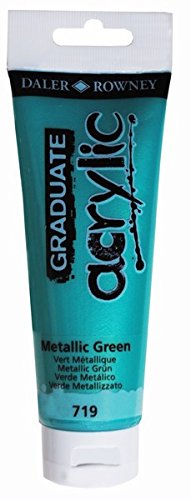 Daler-Rowney Graduate Acrylic Paint 120 ml - metallisk grøn - Akrylmaling