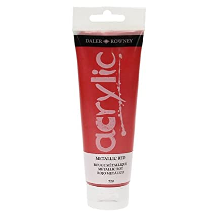 Daler-Rowney Graduate Acrylic Paint 120 ml - metallisk rød - Akrylmaling