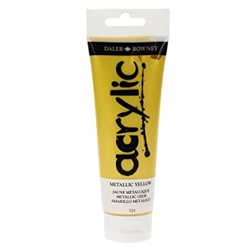 Daler-Rowney Graduate Acrylic Paint 120 ml - metallisk gul - Akrylmaling