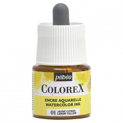 Pebeo Colorex Watercolour ink 45 ml - 01 - giallo limone giallo - Inchiostro