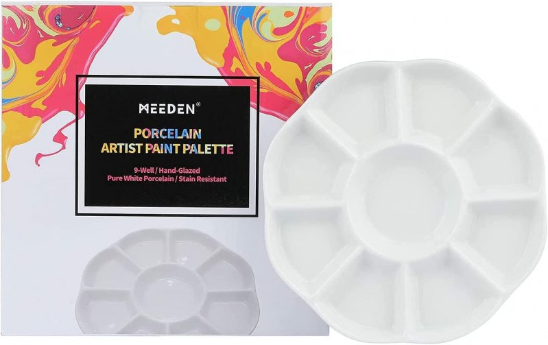 Meeden Porseleinen Verfpalet 9 Wells - 19 cm