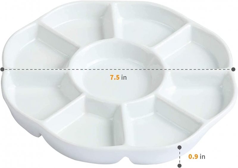 Meeden Porseleinen Verfpalet 9 Wells - 19 cm - Paletter