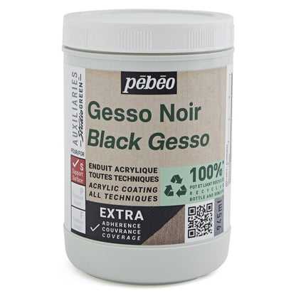 Pebeo Studio Green Gesso - Black - 945 ml