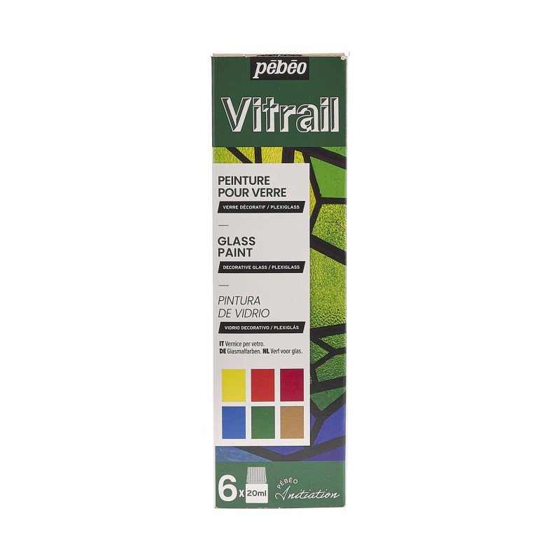 Pebeo Vitrail Glasverf Sets - Discovery Collection - 6 x 20 ml