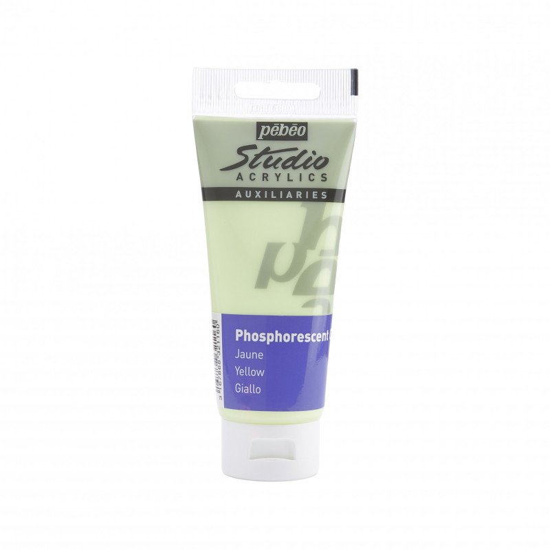 Pebeo Studio Acrylic Phosphorescent Gel 100 ml - Yellow