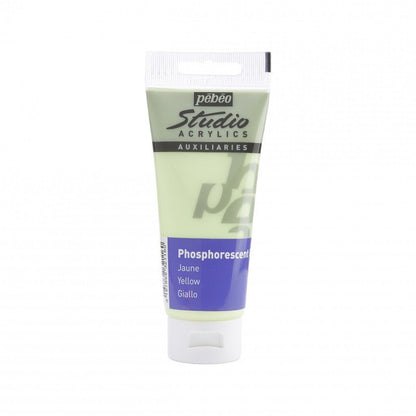 Pebeo Studio Acrylic Phosphorescent Gel 100 ml - Yellow