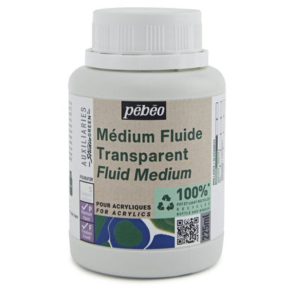 transparent Fluid medium Pebeo Studio Green 225 ml. - Målarmedier