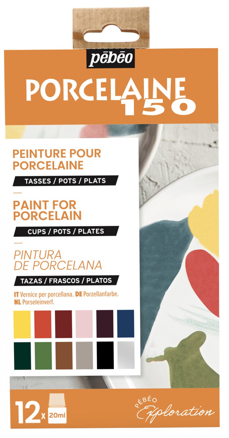 Pebeo Porcelaine 150 Sets - Ontdekkingset glanzend - 12 x 20 ml