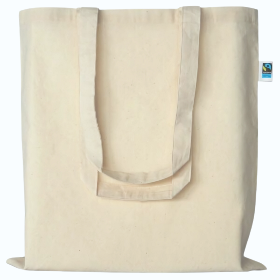 Fairtrade katoenen draagtas ecru 42×38 cm – geschikt til cyanotypie prints - Cyanotypi på tekstil