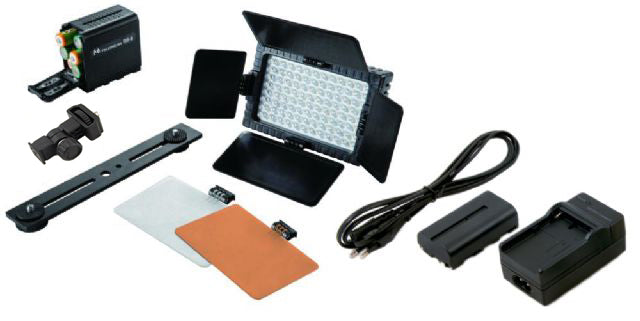 Falcon Eyes Lampada LED Set Dimmerabile DV-96V-K2 incl. Batteria