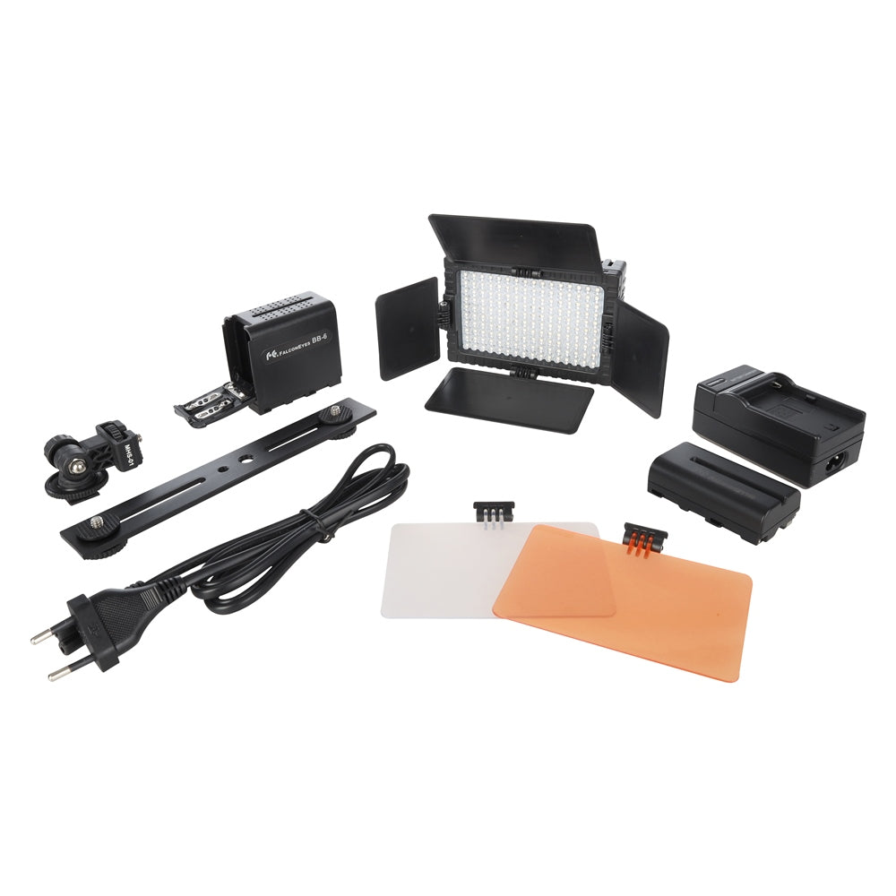 Falcon Eyes LED Lamp Set Dimmable DV-160V-K2 incl. Battery