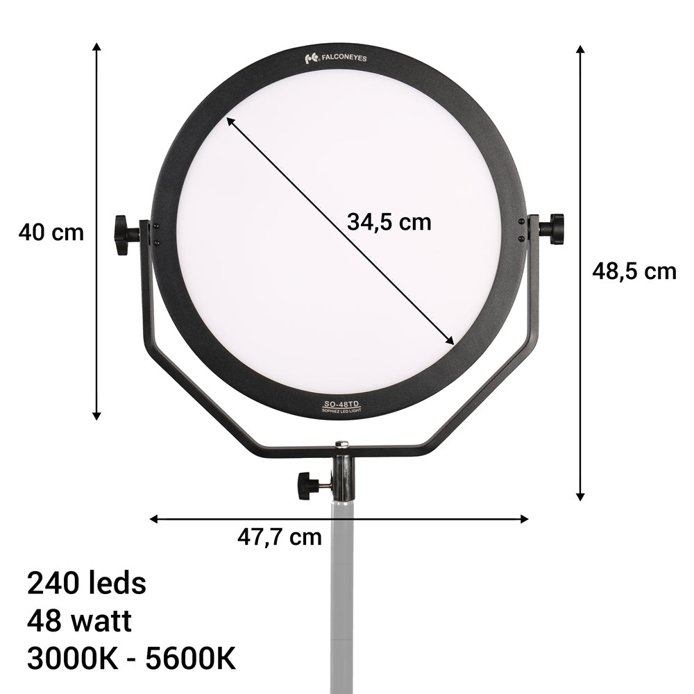 Falcon Eyes Tvåfärgad LED-lampa Sophiez SO-48TD på 230V — 2